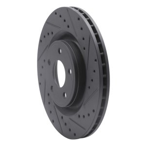 Chevrolet HHR Brake Rotor (1) - Front Right - R1 Concepts - Drilled & Slotted - Black - `07-`10